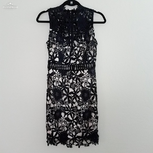 Black Crochet Lace Dress - Picture 2 of 2